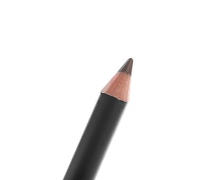 Photo of One brown eyebrow pencil isolated on white
