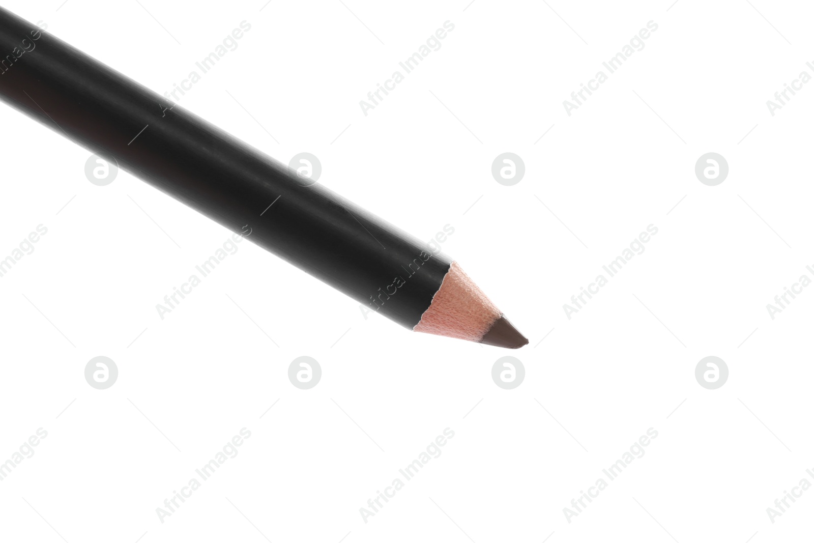 Photo of One brown eyebrow pencil isolated on white