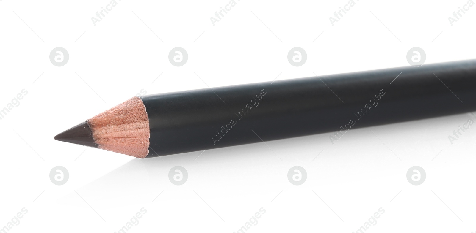 Photo of One brown eyebrow pencil isolated on white