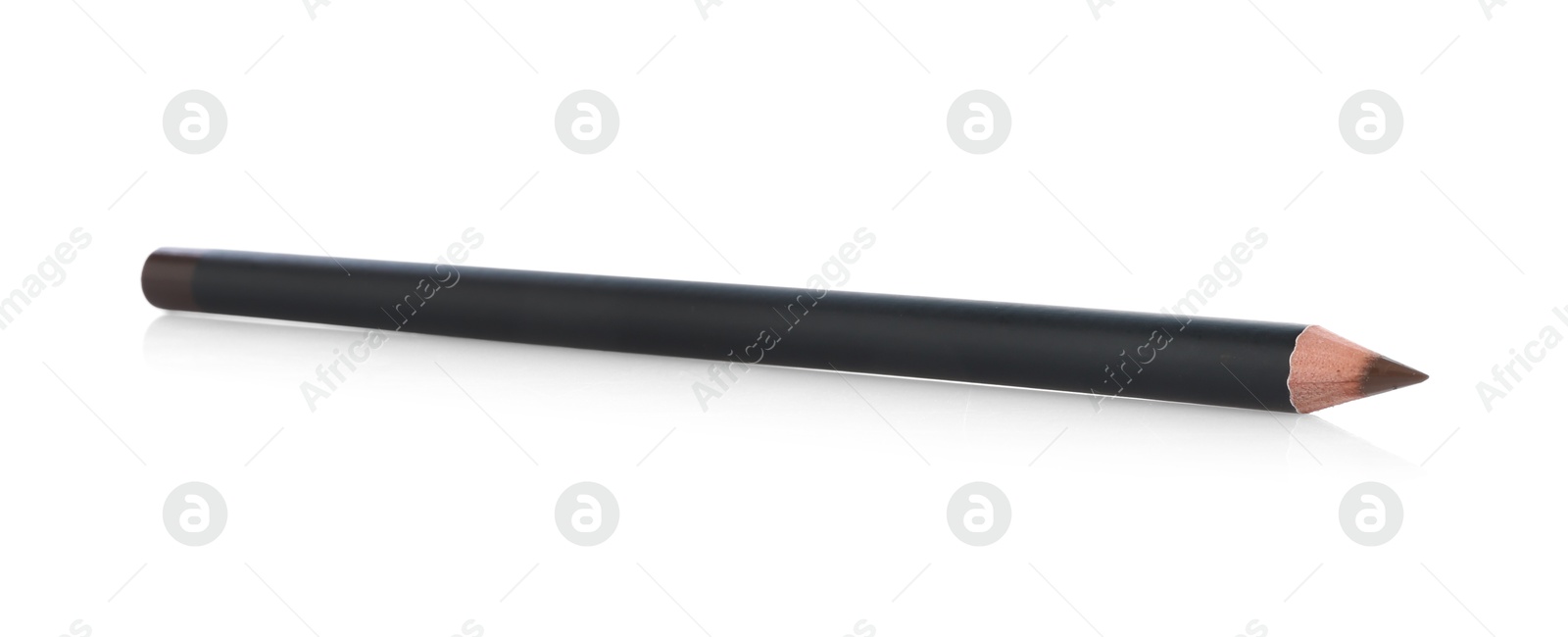 Photo of One brown eyebrow pencil isolated on white