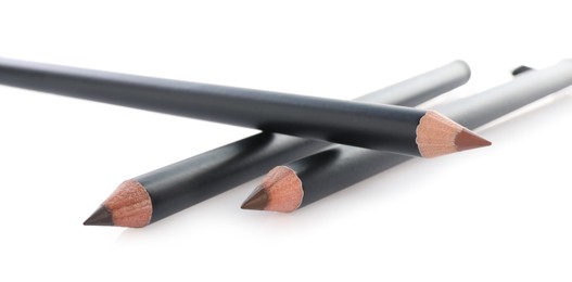 Photo of Three different eyebrow pencil isolated on white