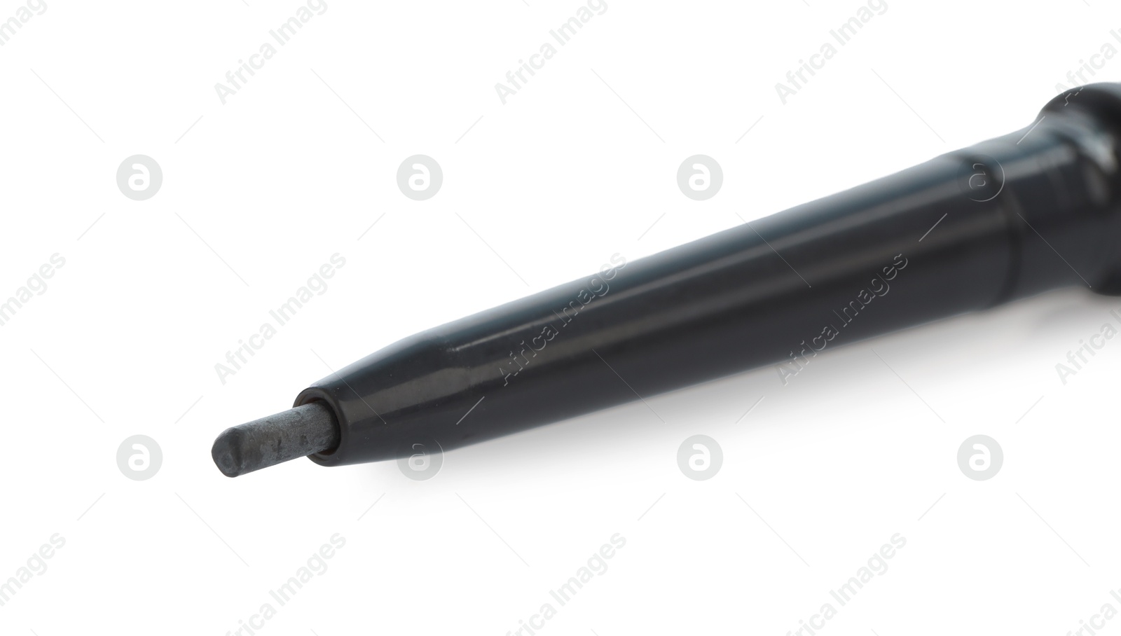 Photo of One twist up brown eyebrow pencil isolated on white