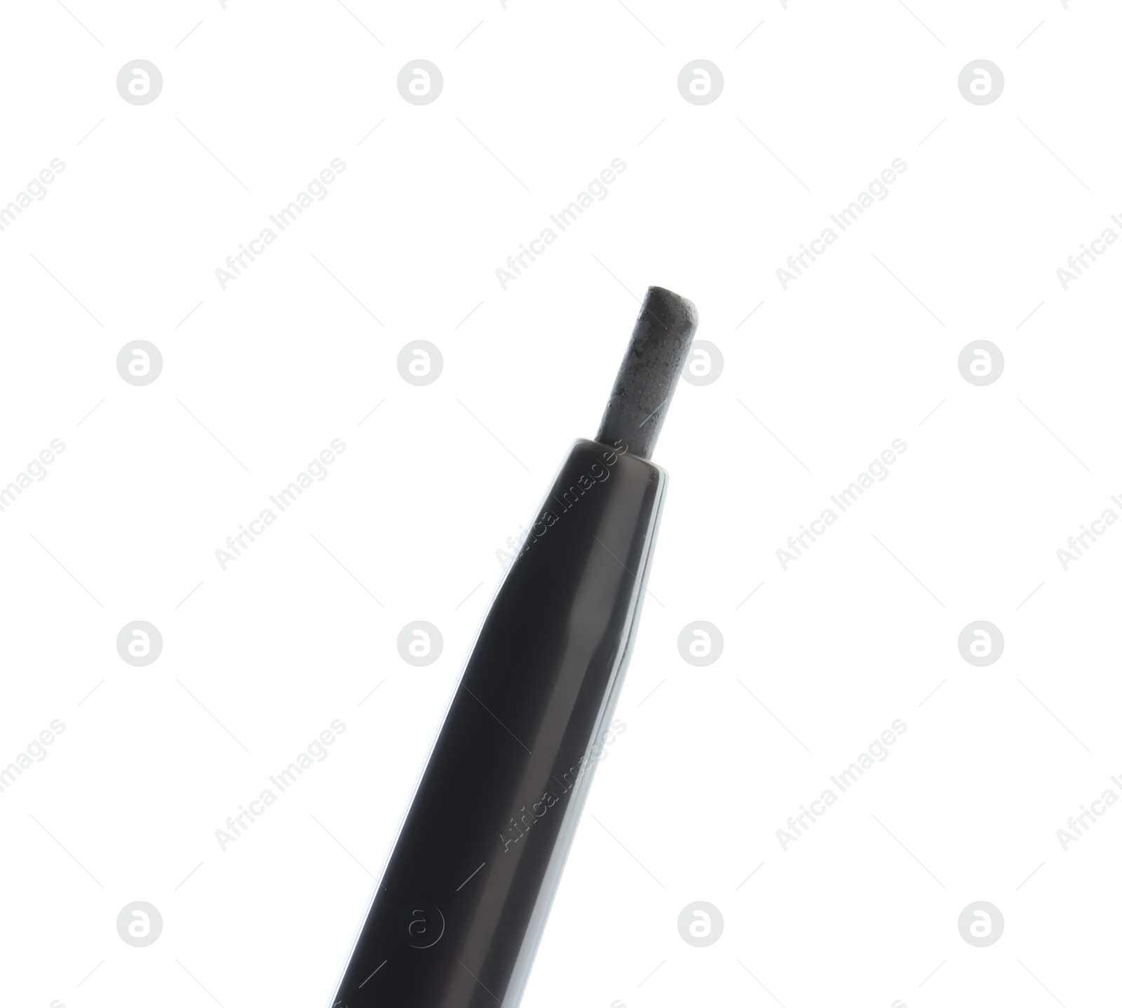 One twist up brown eyebrow pencil isolated on white Photo of One twist up brown eyebrow pencil isolated on white