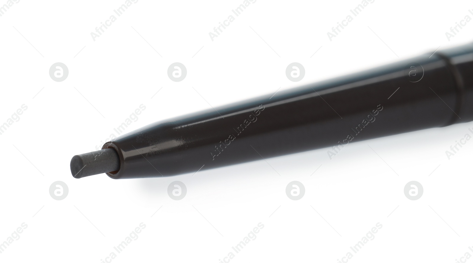 One twist up brown eyebrow pencil isolated on white Photo of One twist up brown eyebrow pencil isolated on white