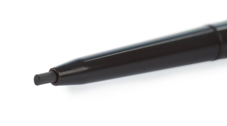 Photo of One twist up brown eyebrow pencil isolated on white
