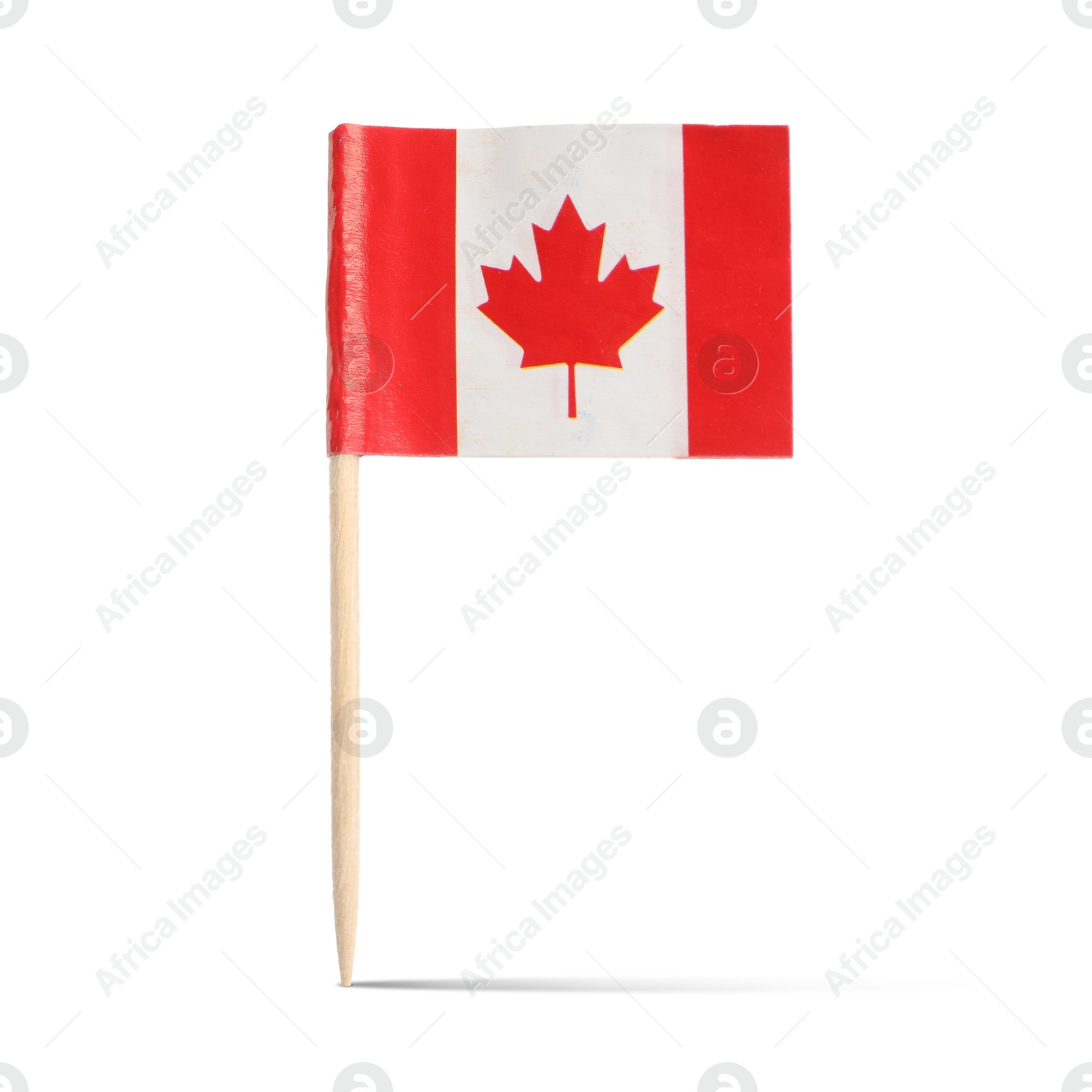 Small paper flag of Canada on white background Image of Small paper flag of Canada on white background
