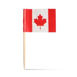 Image of Small paper flag of Canada on white background