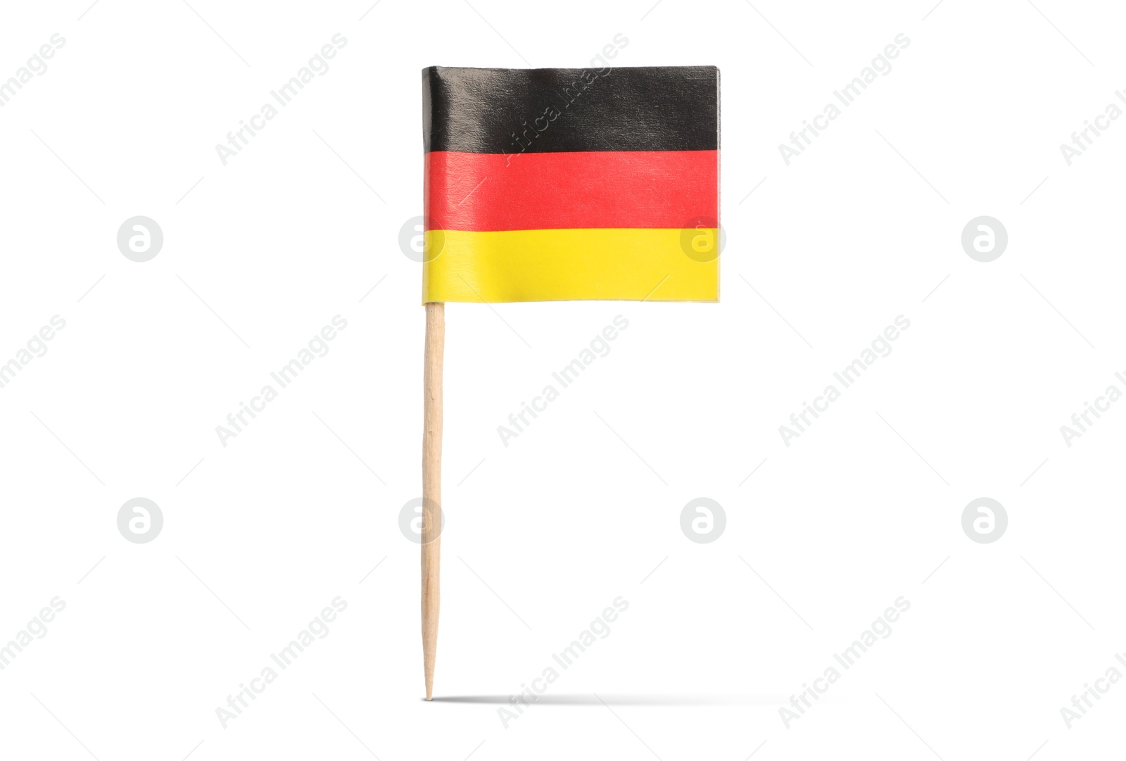 Small paper flag of Germany on white background Image of Small paper flag of Germany on white background