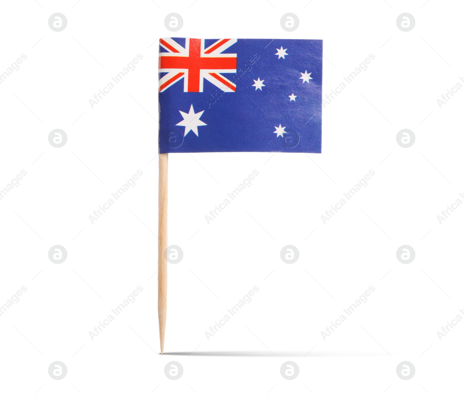 Small paper flag of Australia on white background Image of Small paper flag of Australia on white background