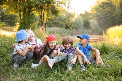 Photo of Group of children spending time in nature