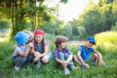 Photo of Group of children spending time in nature