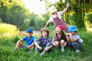 Photo of Group of children spending time in nature