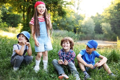 Photo of Group of children spending time in nature