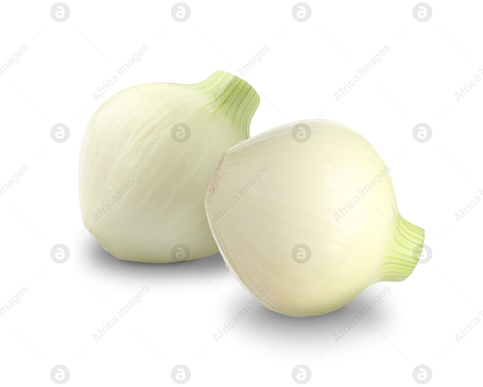 Fresh ripe onion bulbs isolated on white Image of Fresh ripe onion bulbs isolated on white