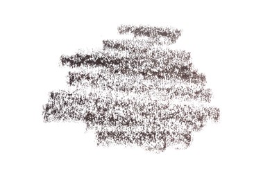 Photo of Eyebrow pencil strokes isolated on white, top view