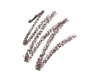 Photo of Eyebrow pencil strokes isolated on white, top view
