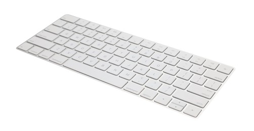 Photo of Modern wireless computer keyboard isolated on white