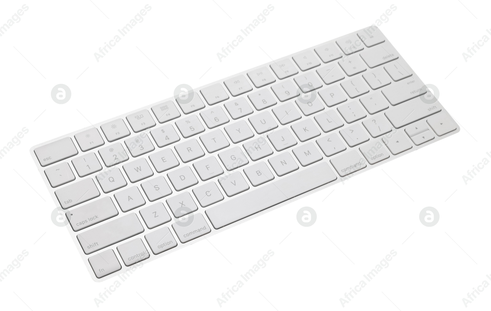 Modern wireless computer keyboard isolated on white Photo of Modern wireless computer keyboard isolated on white
