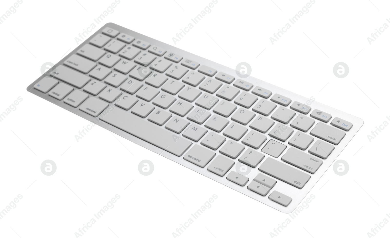 Photo of Modern wireless computer keyboard isolated on white