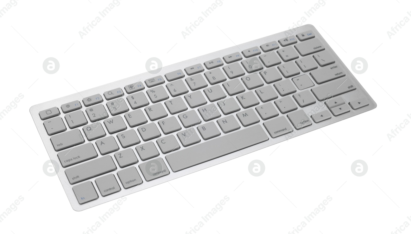 Photo of Modern wireless computer keyboard isolated on white