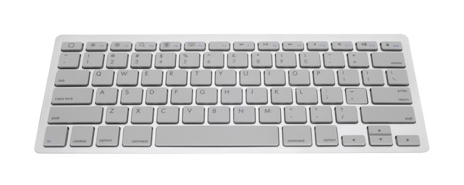 Photo of Modern wireless computer keyboard isolated on white