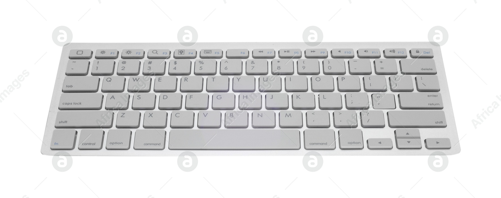 Photo of Modern wireless computer keyboard isolated on white