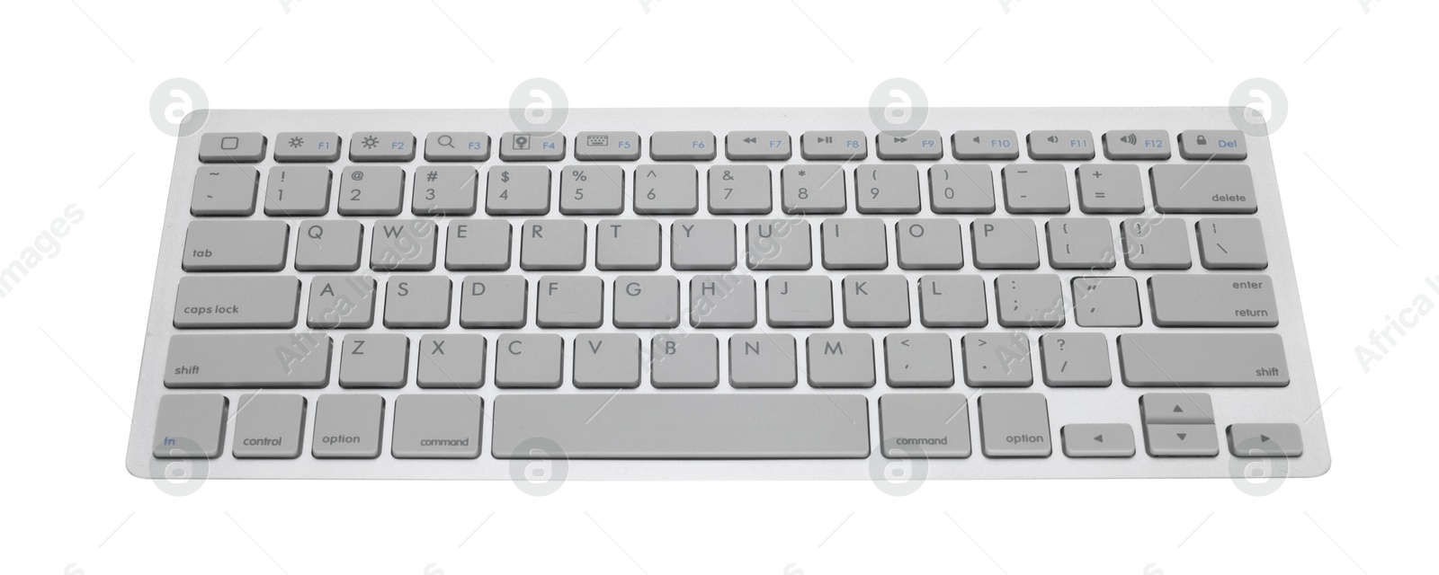 Photo of Modern wireless computer keyboard isolated on white