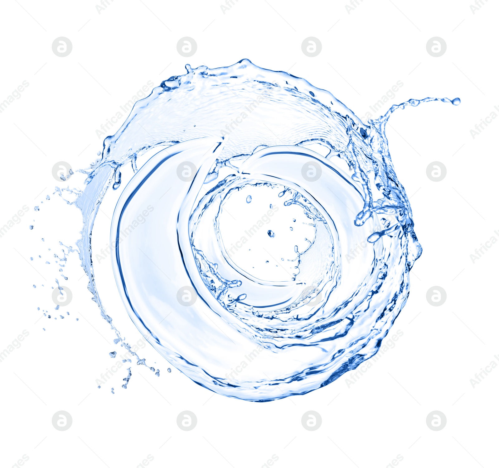 Water forming whirlpool on white background. Whirling fluid Image of Water forming whirlpool on white background. Whirling fluid