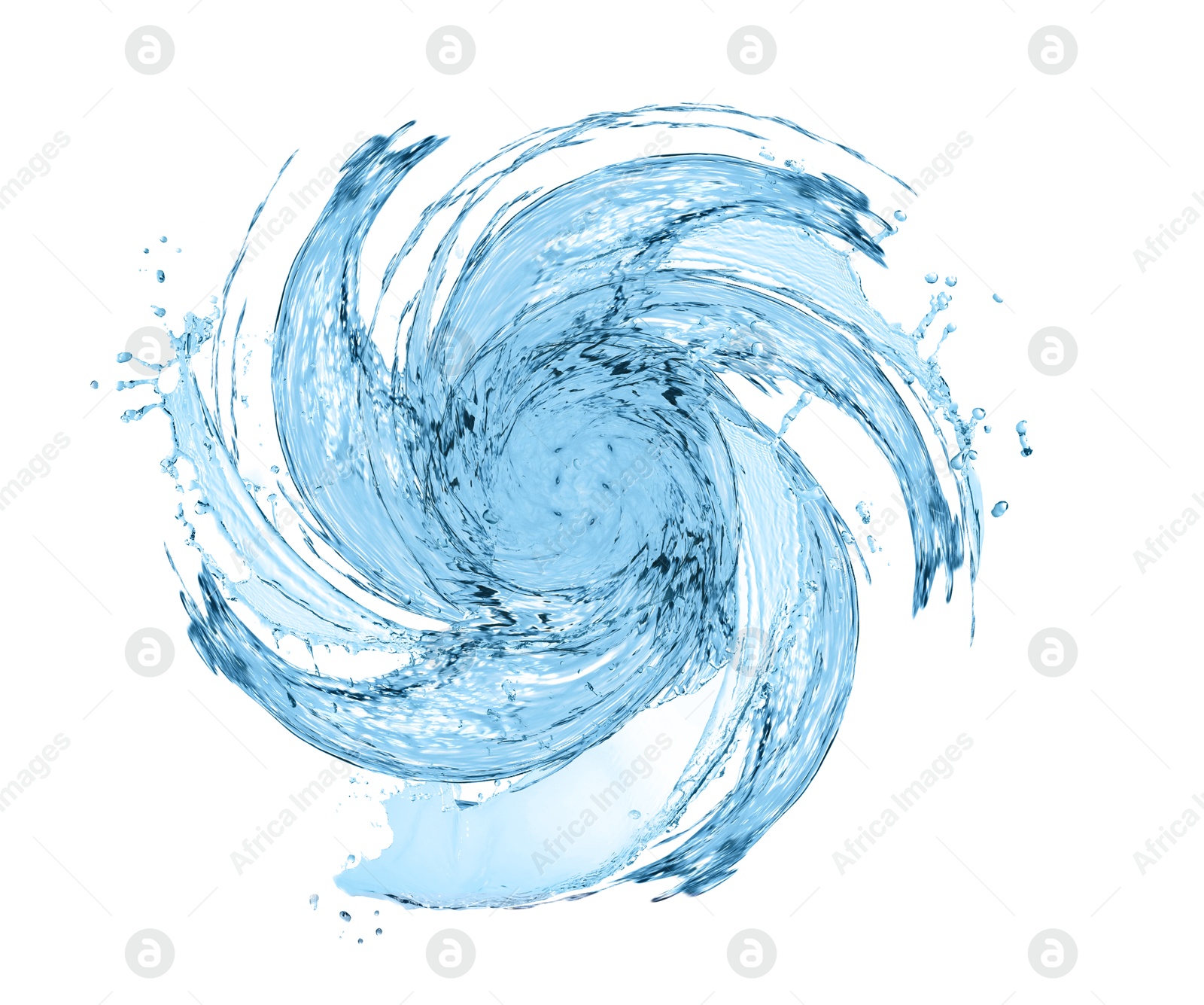 Water forming whirlpool on white background. Whirling fluid Image of Water forming whirlpool on white background. Whirling fluid