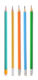 Image of Different graphite pencils isolated on white, set