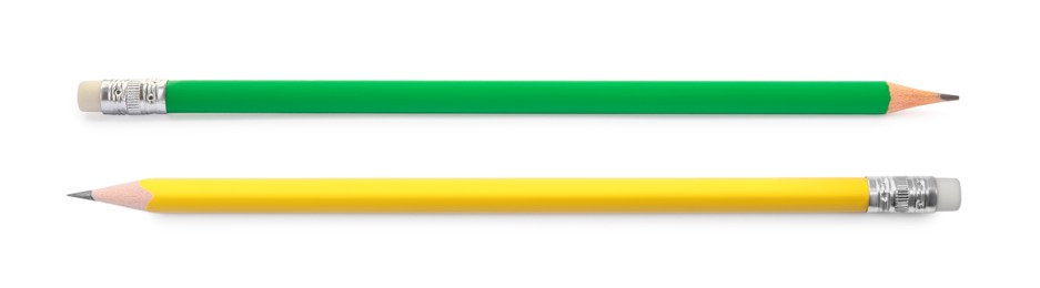 Image of Two different graphite pencils isolated on white