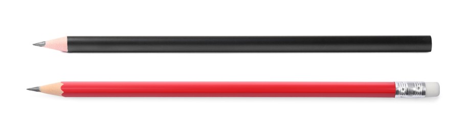 Image of Two different graphite pencils isolated on white