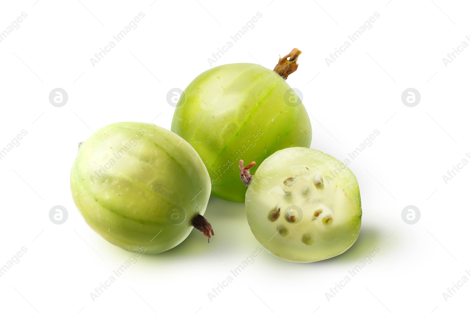 Fresh green gooseberries isolated on white. Summer berry Image of Fresh green gooseberries isolated on white. Summer berry