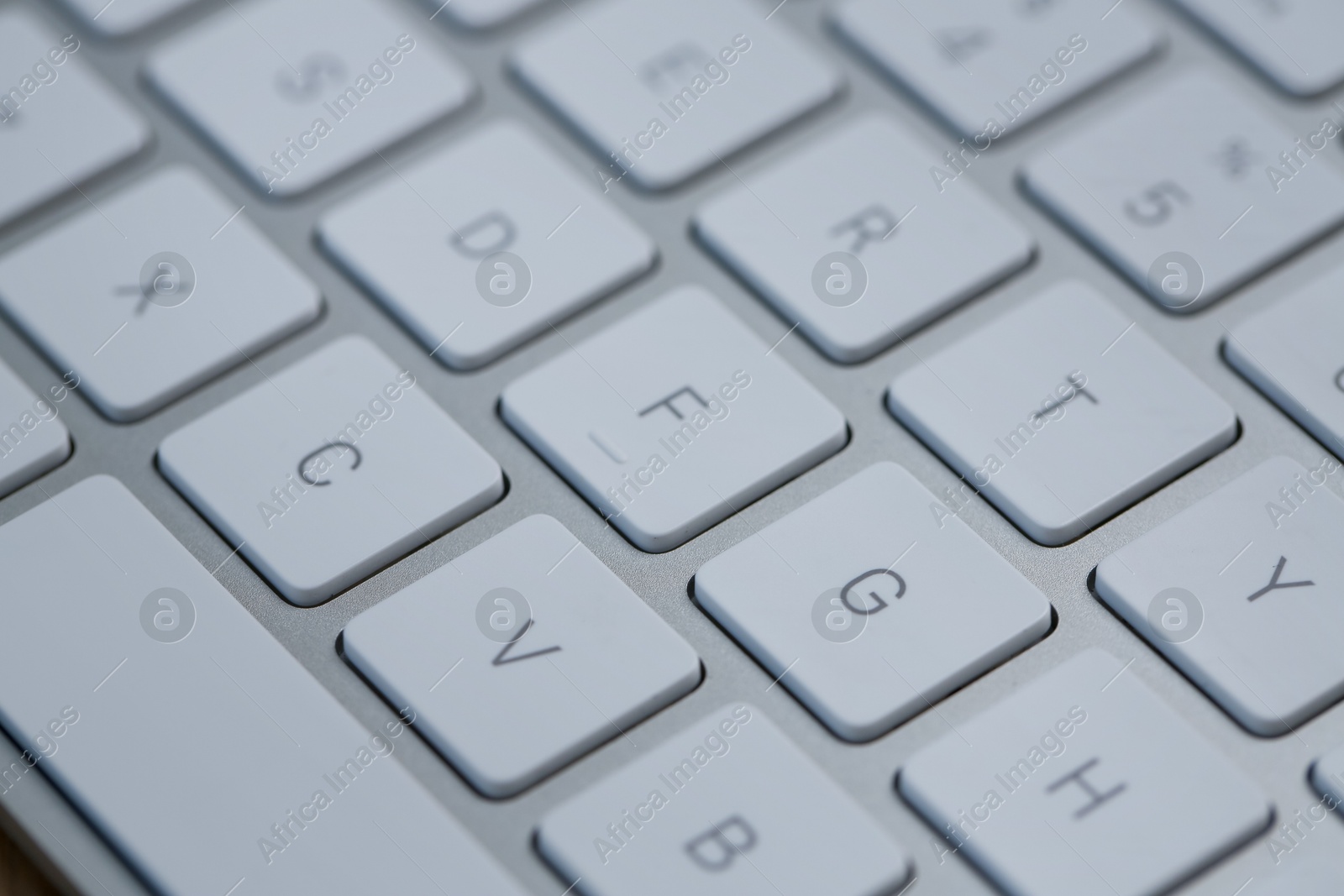 Modern white wireless keyboard as background, closeup Photo of Modern white wireless keyboard as background, closeup