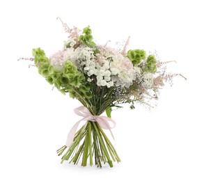 Photo of Bouquet of beautiful flowers isolated on white