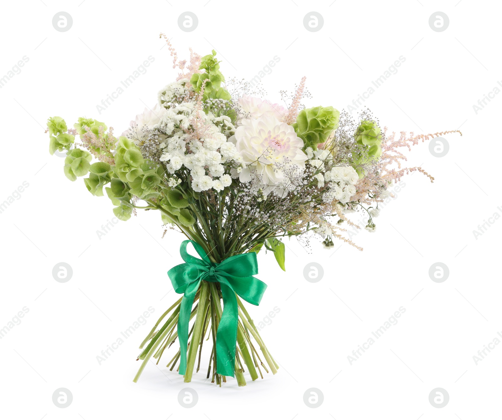 Bouquet of beautiful flowers isolated on white Photo of Bouquet of beautiful flowers isolated on white
