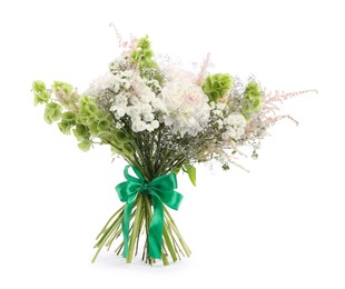 Photo of Bouquet of beautiful flowers isolated on white