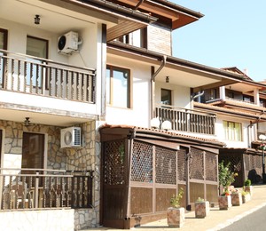 Photo of Sveti Vlas, Bulgaria - July 13, 2025: Beautiful residential building with balconies outdoors on sunny day