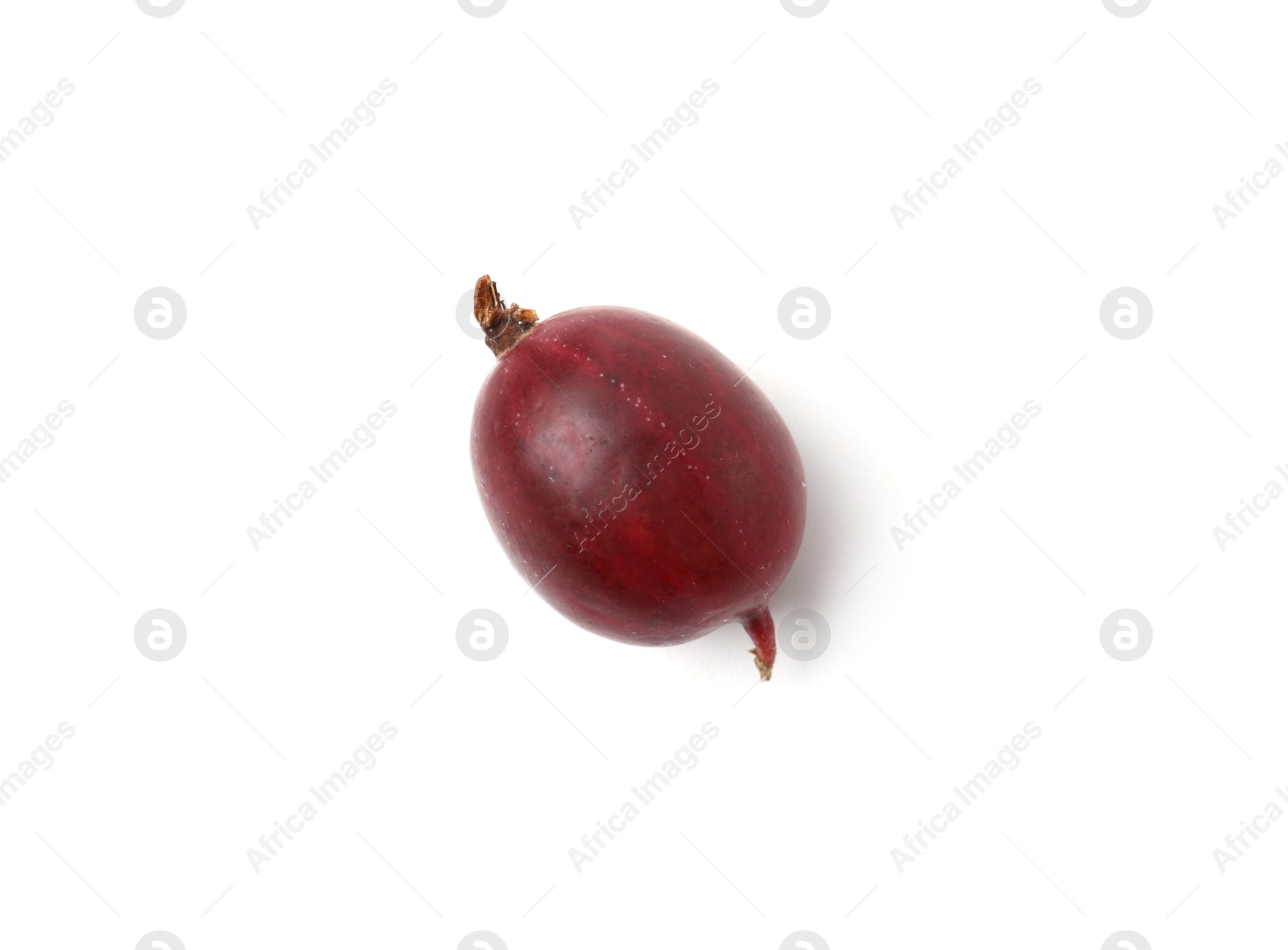 Fresh ripe red gooseberry isolated on white, top view Photo of Fresh ripe red gooseberry isolated on white, top view