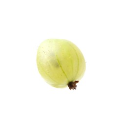 Photo of Fresh ripe green gooseberry isolated on white