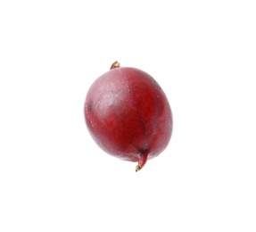 Photo of Fresh ripe red gooseberry isolated on white