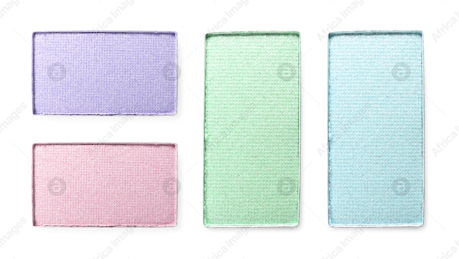 Different eyeshadow in refill pans on white background, set. Palette of shades Image of Different eyeshadow in refill pans on white background, set. Palette of shades