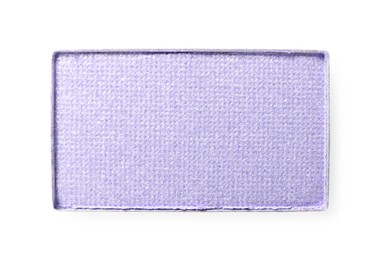 Image of Eye shadow refill pan for palette isolated on white, top view. Violet shade
