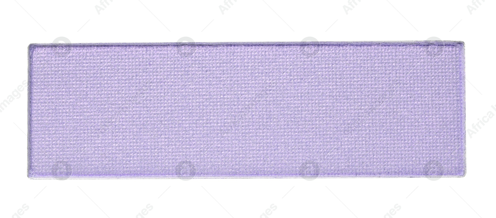 Image of Eye shadow refill pan for palette isolated on white, top view. Violet shade