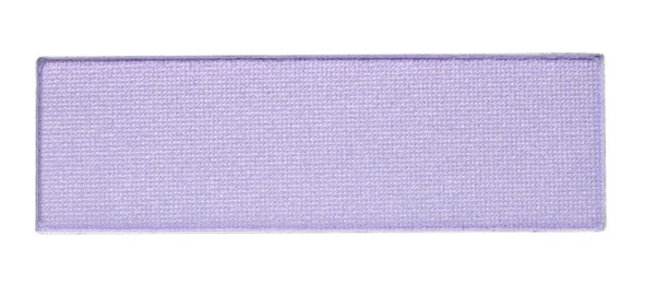Image of Eye shadow refill pan for palette isolated on white, top view. Violet shade