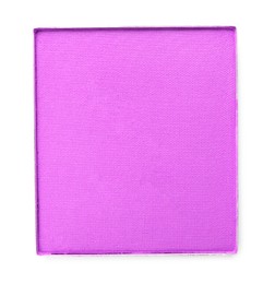 Image of Eye shadow refill pan for palette isolated on white, top view. Pink shade