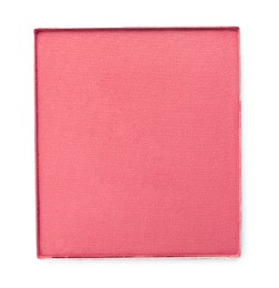 Image of Eye shadow refill pan for palette isolated on white, top view. Red shade