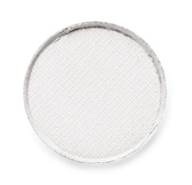 Image of Eye shadow refill pan for palette isolated on white, top view. White color