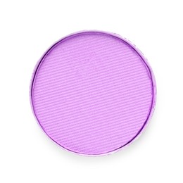 Image of Eye shadow refill pan for palette isolated on white, top view. Violet shade