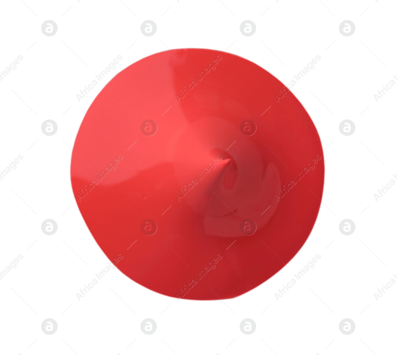 Image of Liquid lipstick sample on white background, top view